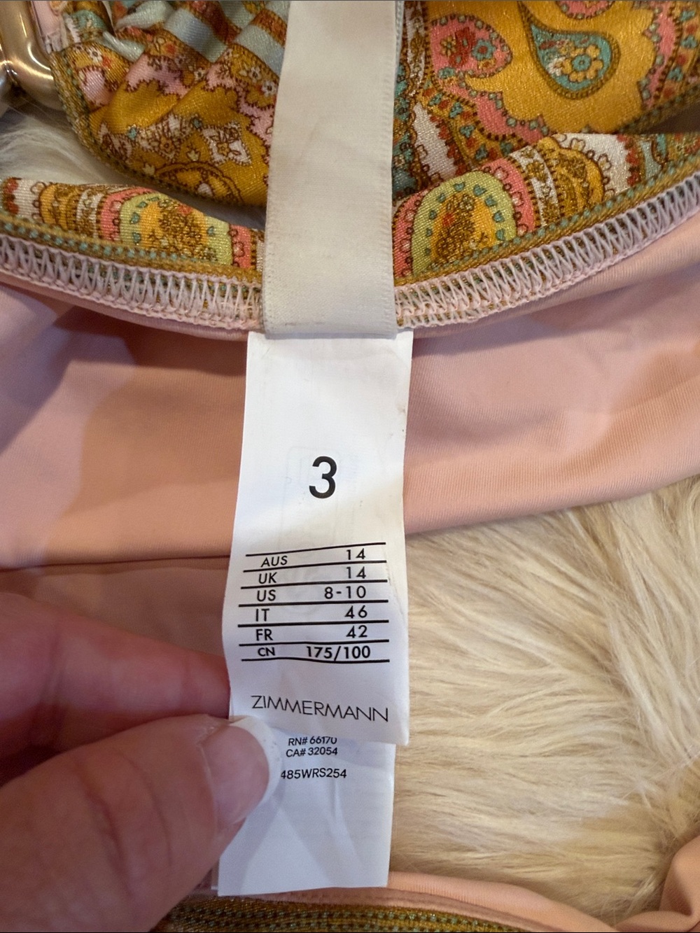 Zimmermann Pink, Gold & Aqua Paisley Bandeau Bikini Set - Picture 5 of 15